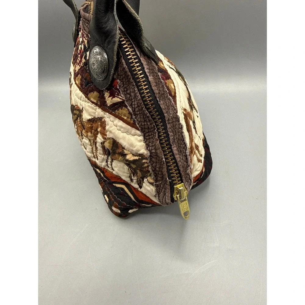 The Glad Rag Co Custom Horse Tapestry Purse Western Handbag Leather Concho
